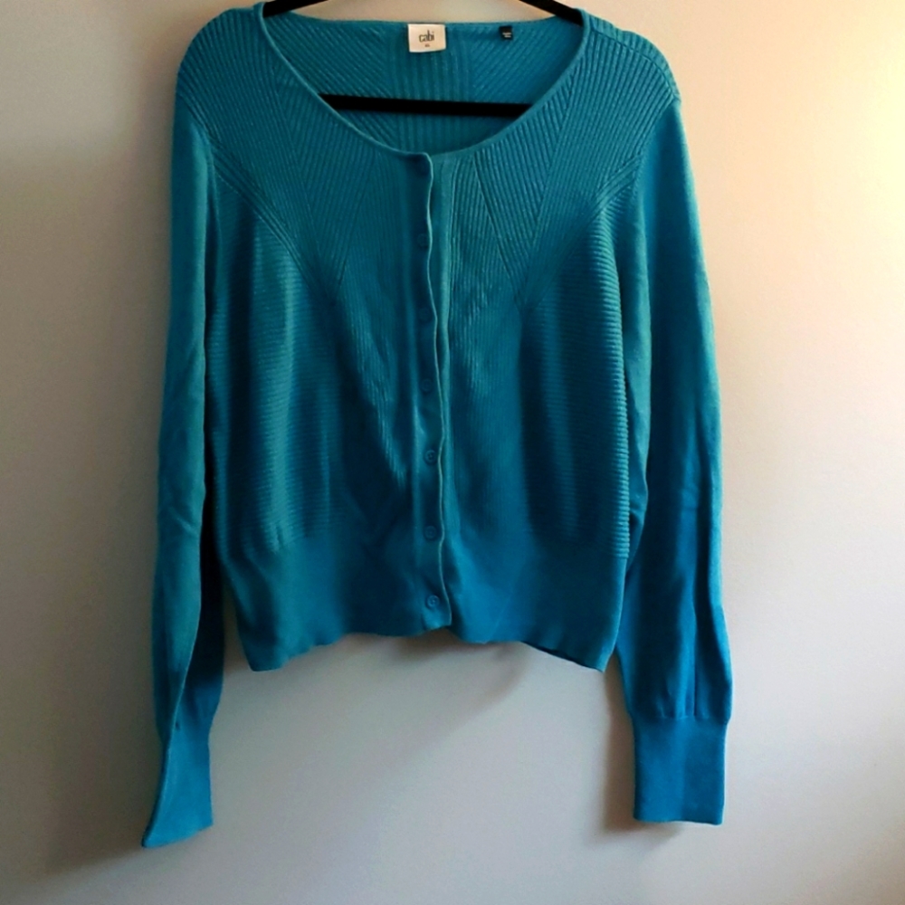 Teal Cabi Cardigan